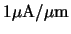 $1\rm\mu A/\mu m$